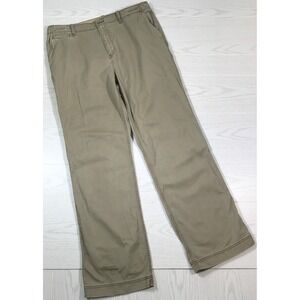 Vintage Old Navy Utility Pants 36x34 Gray Bootcut Cotton Button Pockets Work Y2K